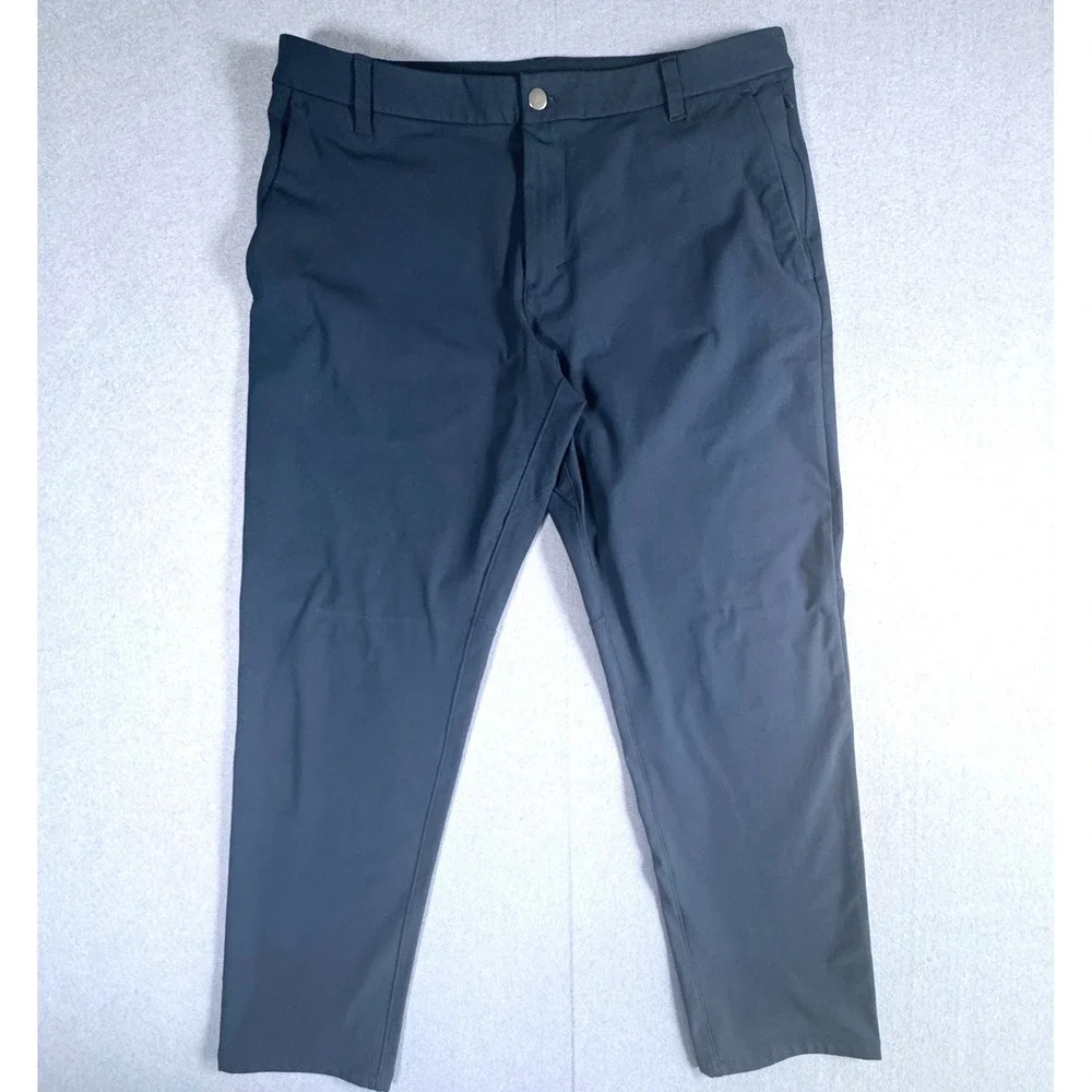 Lululemon Commission Slim Fit Pant Men 36 Blue Technical Chino Trouser 36x29